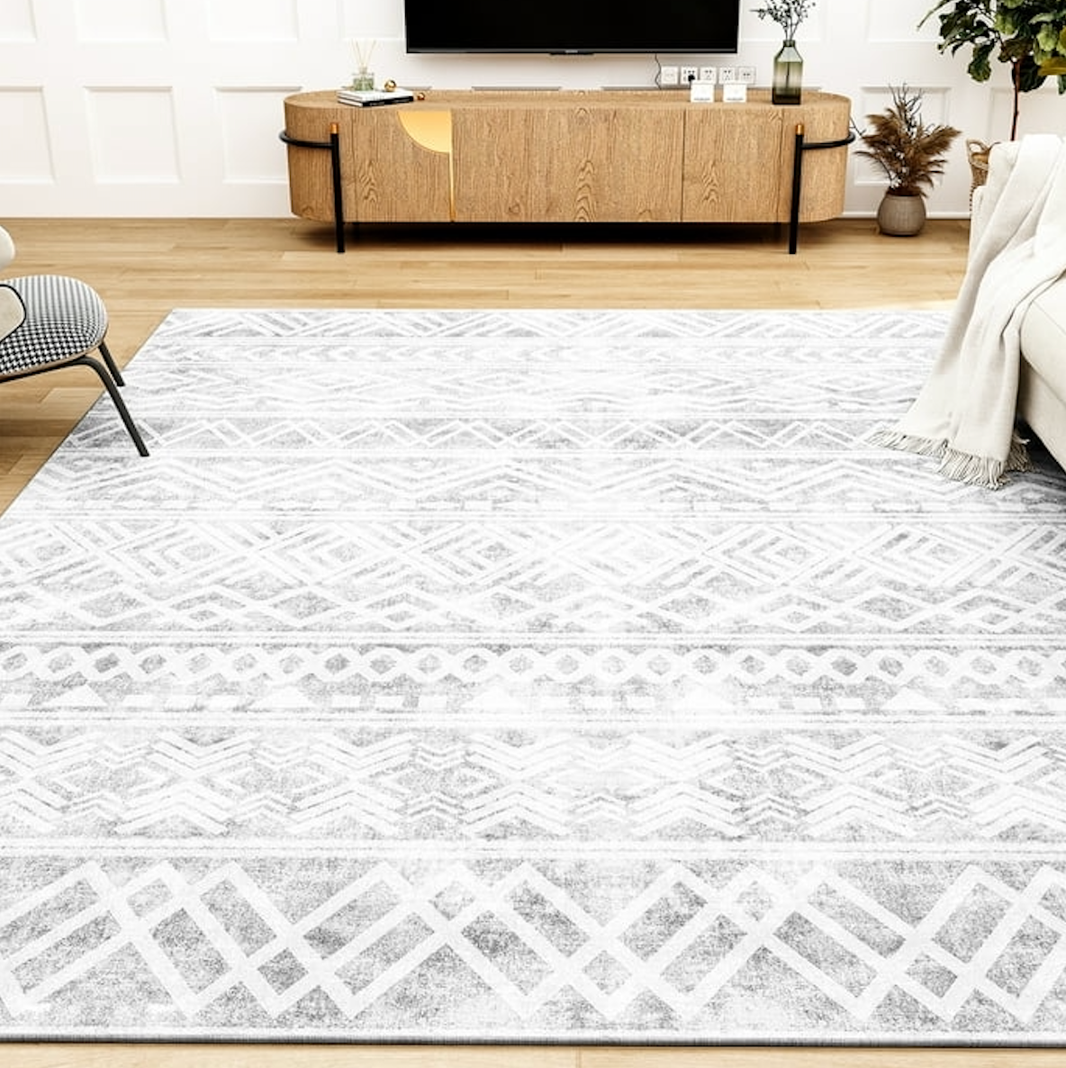 SixHome Large Washable Boho Area Rug